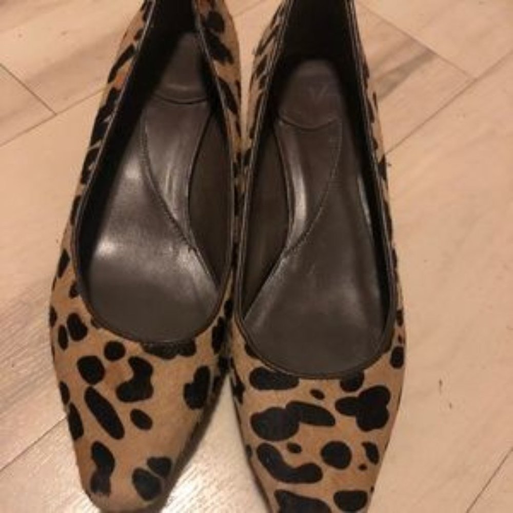 DVF Leopard Print Calf Hair Kitten Heels